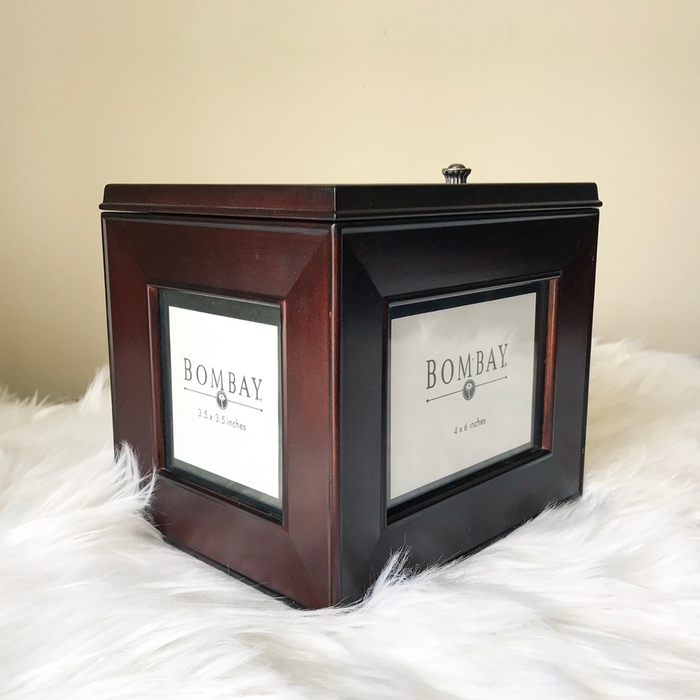 Bombay Mahogany Photo Storage Box - Picture 2 of 8